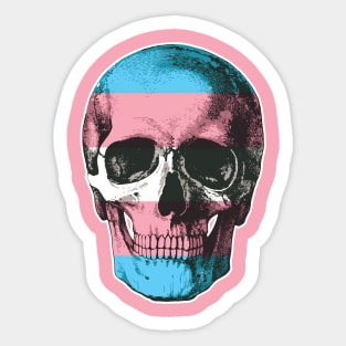 Trans Skull Sticker